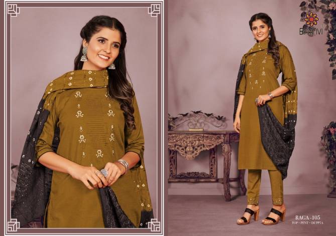 Baanvi Raga 1 Heavy Cotton New Designer Fancy Wear Ready Made Salwar Suit Collection